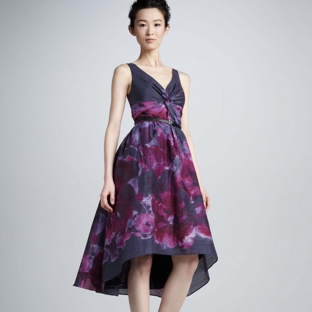 Lela Rose Purple Watercolor Neiman Marcus + Target Casual Dress. Size 2